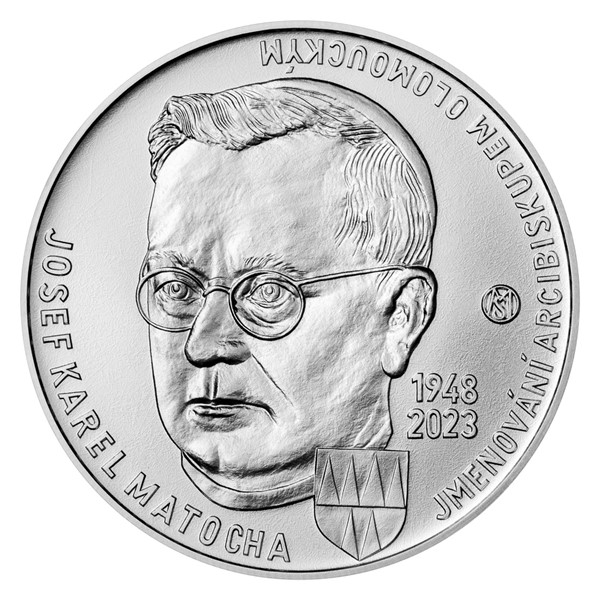 Stříbrná mince Josef Karel Matocha jmenován arcibiskupem olomouckým 200 Kč b.k. 2023