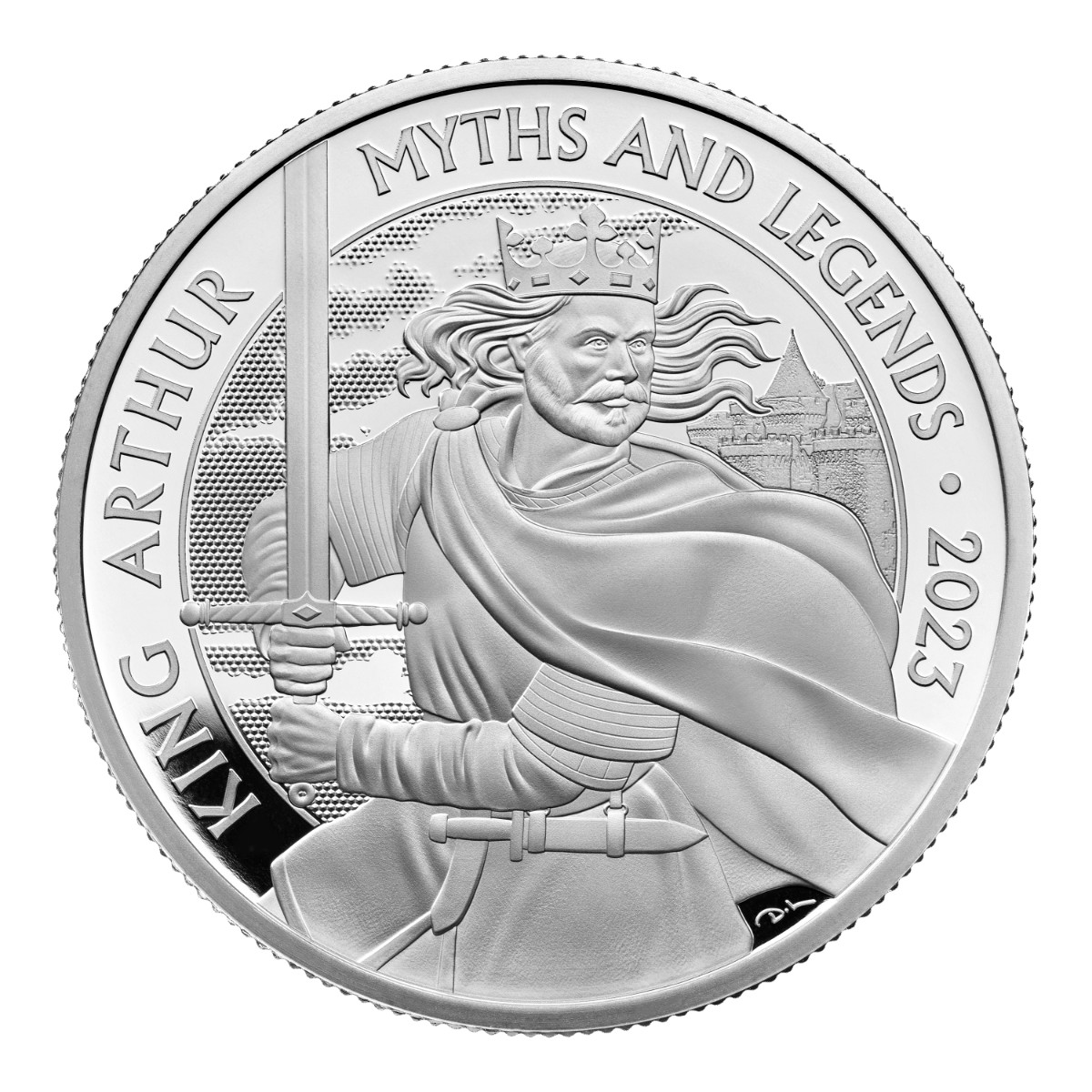Stříbrná mince Král Artuš 1 oz proof 2023