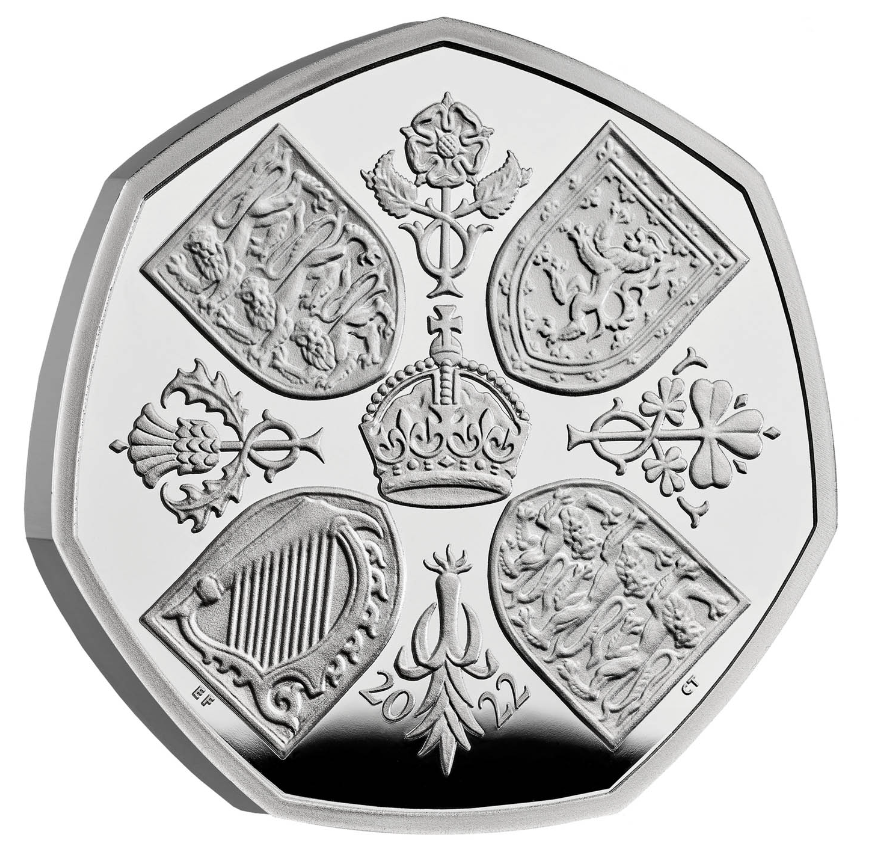 Stříbrná mince Královna Alžběta II Memorial - 1/2 oz piedfort proof 2022