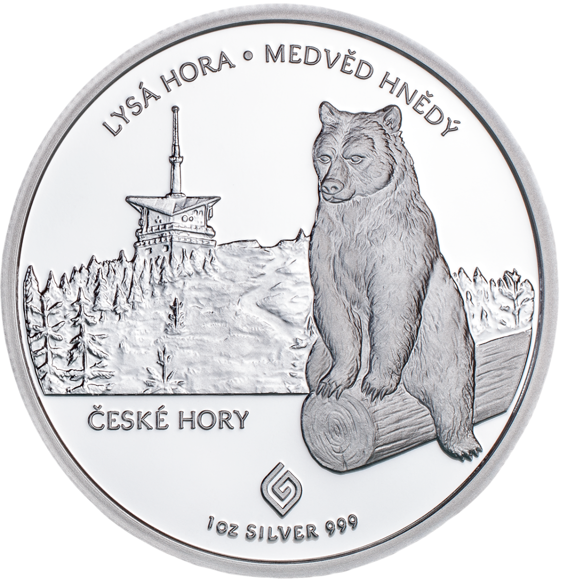 Stříbrná mince Lysá hora 1 oz proof 2021 (bez krabičky)