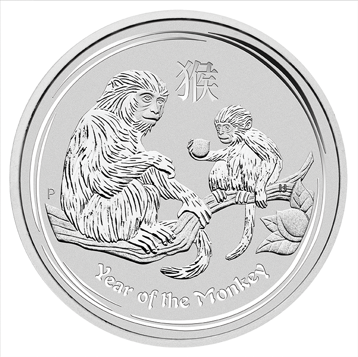 Stříbrná mince Rok Opice 10 oz BU 2016 Lunární série II