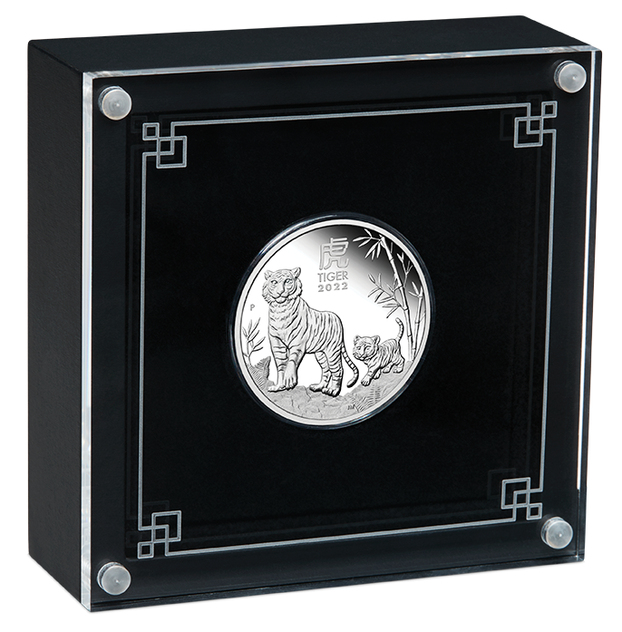 Stříbrná mince Rok Tygra 1/2 oz proof 2022 Lunární série III