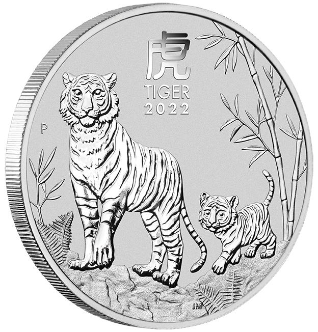 Stříbrná mince Rok Tygra 1 oz BU 2022 Lunární série III