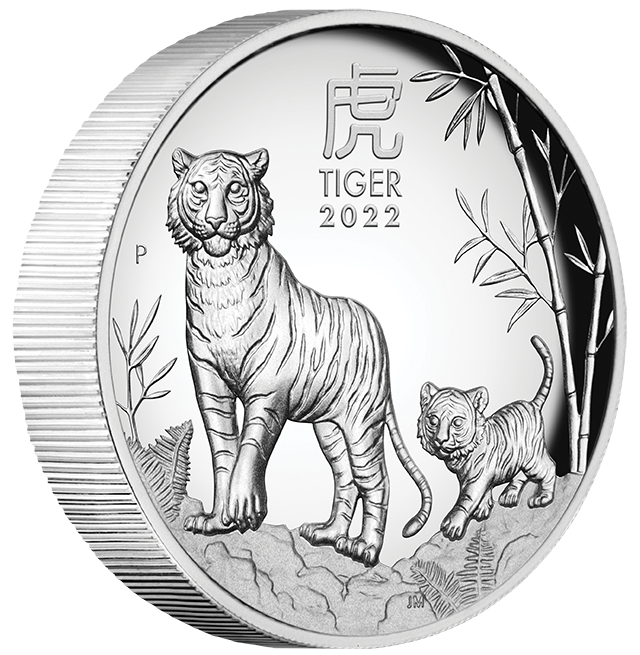 Stříbrná mince Rok Tygra 1 oz proof, vysoký reliéf 2022