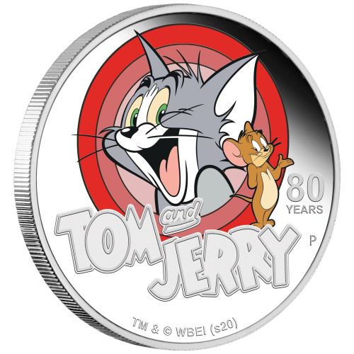 Stříbrná mince Tom a Jerry 1 oz Proof 2020