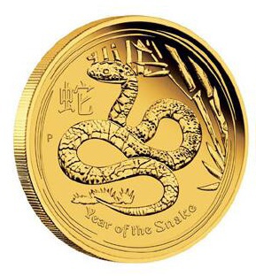 Zlatá mince Rok Hada 1 oz 2013