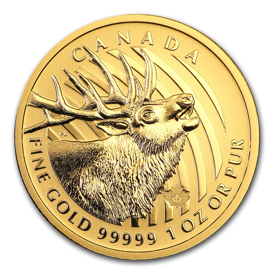 Zlatá mince Kanadský sob 1 oz 2017