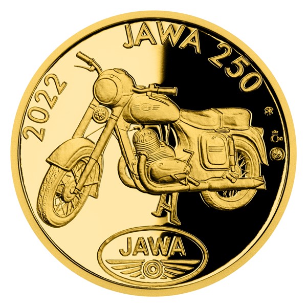 Zlatá medaile Motocykl JAWA 250 1/2 proof 2022