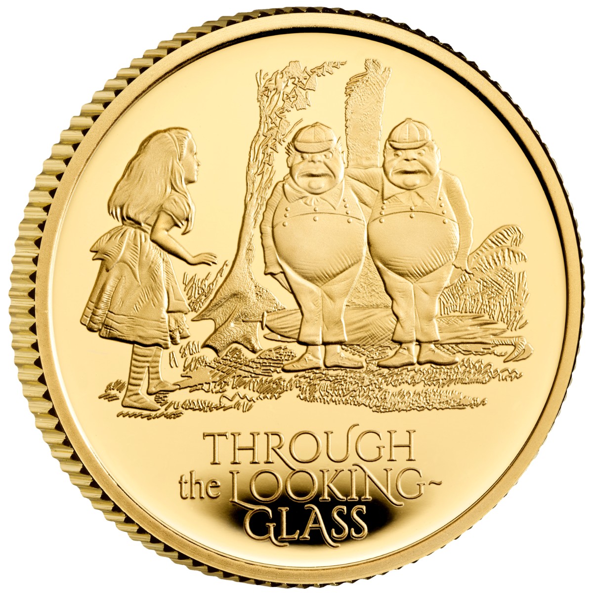 Zlatá mince Alenka v zemi za zrcadlem 1/4 oz proof 2021