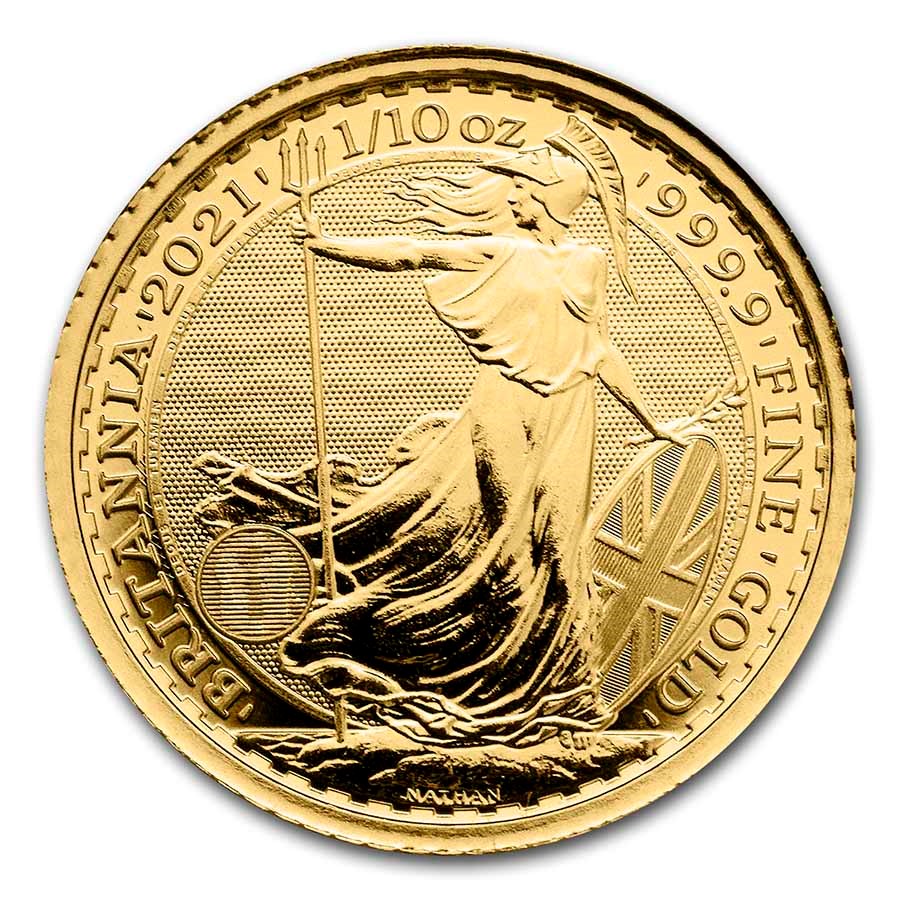 Zlatá mince Britannia 1/10 oz