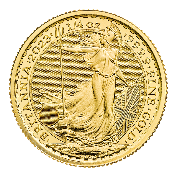 Zlatá mince Britannia 1/4 oz Karel III