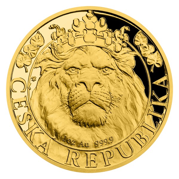 Zlatá mince Český lev 1 oz proof 2022
