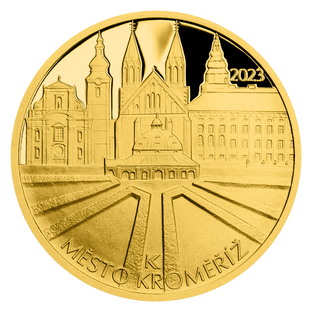 Zlatá mince Kroměříž 1/2 oz proof 2023