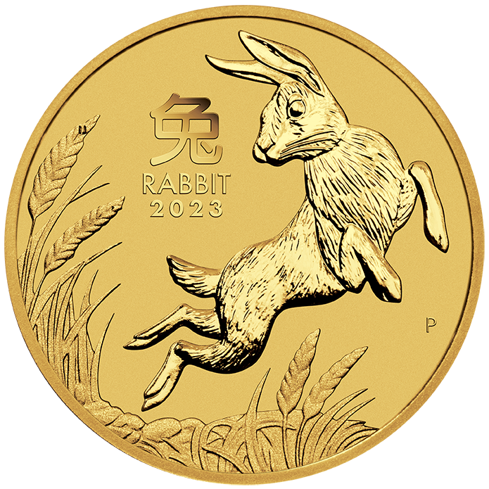 Zlatá mince Rok Zajíce 1/2 oz BU 2023 Lunární série III