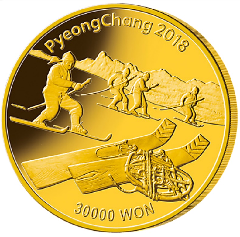 Zlatá mince ZOH PyeongChang 1 oz proof 2018