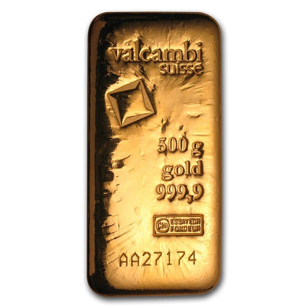 Zlatý investiční slitek 500 g Valcambi