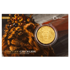  Zlatá mince Český lev 1 oz b.k, číslovaný 2022