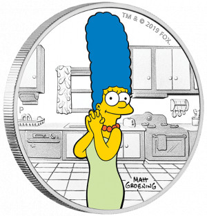 Stříbrná mince Simpsonovi - Marge 1 oz proof 2019