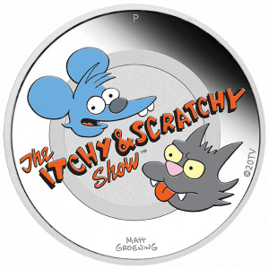 Stříbrná mince Itchy Scratchy 1 oz proof 2021