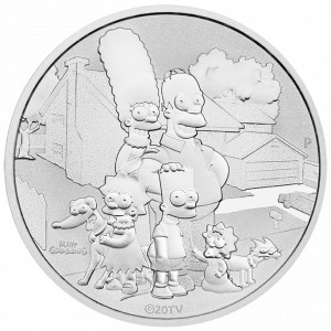 Stříbrná mince Simpsonovi 1 oz BU 2021