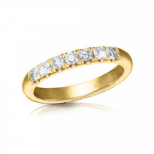 Prsten Leila z bílého zlata s diamanty Barva: Žluté zlato
