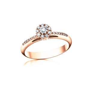 Prsten Emma s diamanty Barva: Červené zlato