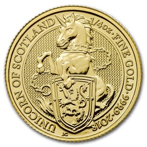 Zlatá mince The Queen's Beasts The Unicorn 1/4 oz
