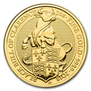 Zlatá mince The Queen's Beasts Black Bull 1 oz