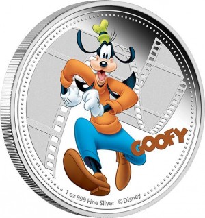 Stříbrná mince Disney Goofy 1 oz proof 2014
