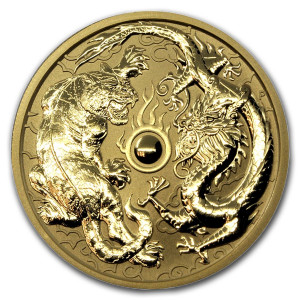Zlatá mince Drak a Tygr 1 oz BU 2019