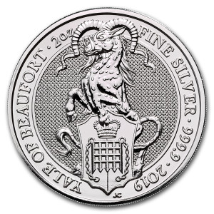 Stříbrná mince The Queen's Beasts Yale of Beaufort 2 oz