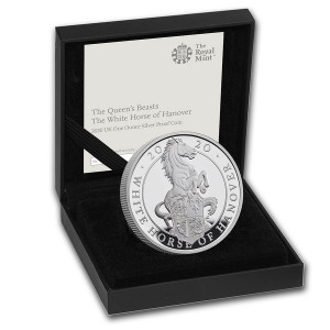 Stříbrná mince The Queen's Beasts White Horse 1 oz Proof 2020