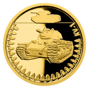 Zlatá mince Obrněná technika - KV-1 1/10 oz proof 2023