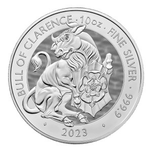 Stříbrná mince The Royal Tudor Beasts - Bull of Clarence 10 oz BU 2023