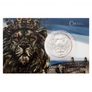 Stříbrná mince Český lev 1 oz b.k. číslovaný 2023