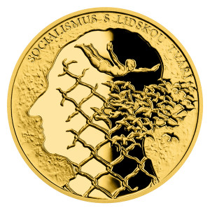 Zlatá mince Pražské jaro - Socialismus s lidskou tváří 1/4 oz proof 2023