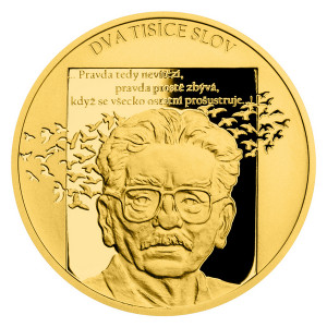Zlatá mince Pražské jaro - Dva tisíce slov 1/4 oz proof 2023