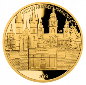 Zlatá mince Hradec Králové 1/2 oz proof 2023