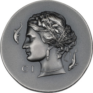 Stříbrná mince Arethusa 1 oz antique finish 2023