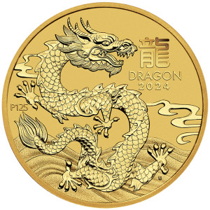 Zlatá mince Rok Draka 1/4 oz BU 2024 Lunární série III