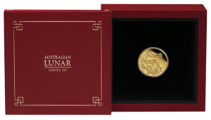 Zlatá mince Rok Draka 1/10 oz proof 2024 Lunární série III