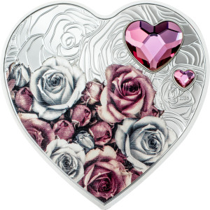 Stříbrná mince Brilliant Love  - Růže 20 g proof 2024