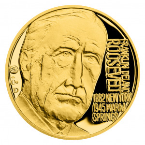 Zlatý dukát - Kult osobnosti - F. D. Roosevelt 3,49 g proof 2023