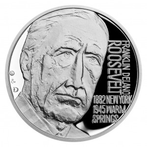 Stříbrná medaile - Kult osobnosti - F. D. Roosevelt 1 oz proof 2023