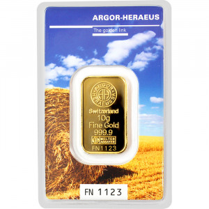 Zlatý investiční slitek 10 g Argor-Heraeus Limited Edition Summer 2017