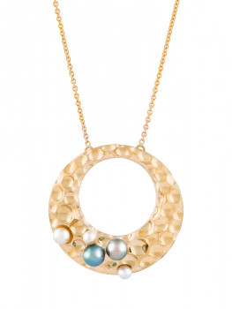Zlatý náhrdelník Silvia s perlami