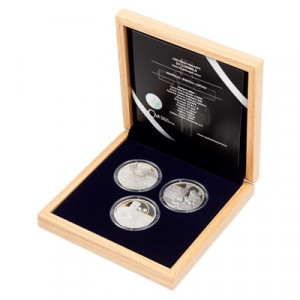 Sada tří stříbrných mincí Sv. Ludmila 3 x 1 oz proof 2020