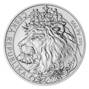 Stříbrná mince Český lev 1 oz b.k. 2021