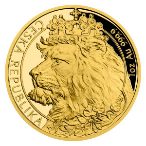 Zlatá mince Český lev 1 oz proof 2021