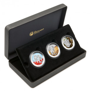 Australské trio 3 x 1/2 oz proof 2013 - stříbrné mince